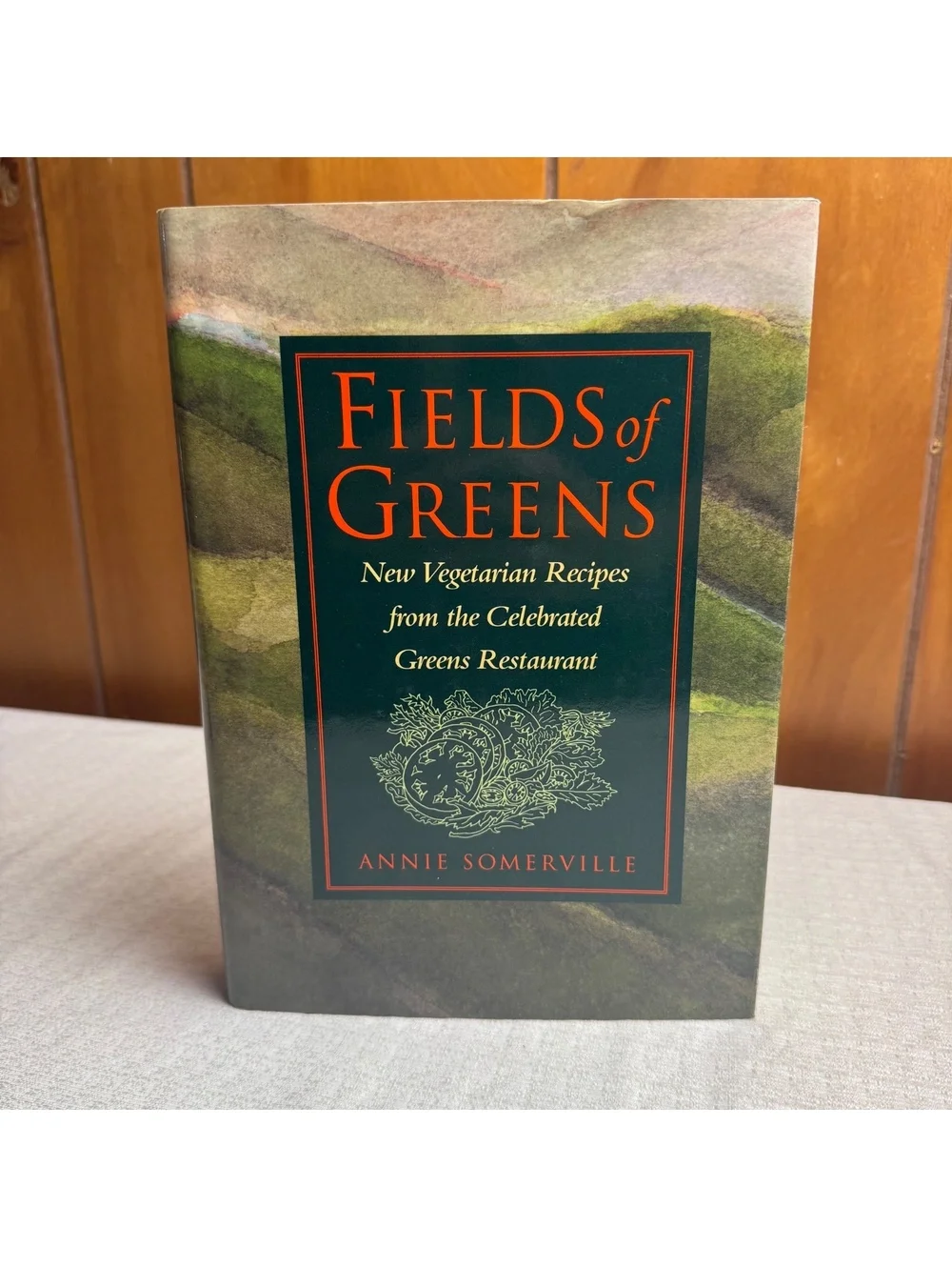 Fields of Greens Cookbook Annie Somerville 1993 Vegetarian Recipes Hardcover